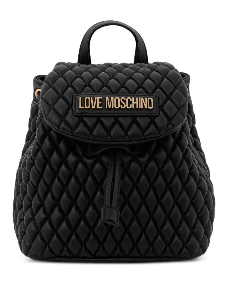 Moschino Gesteppter Rucksack - Schwarz Schwarz