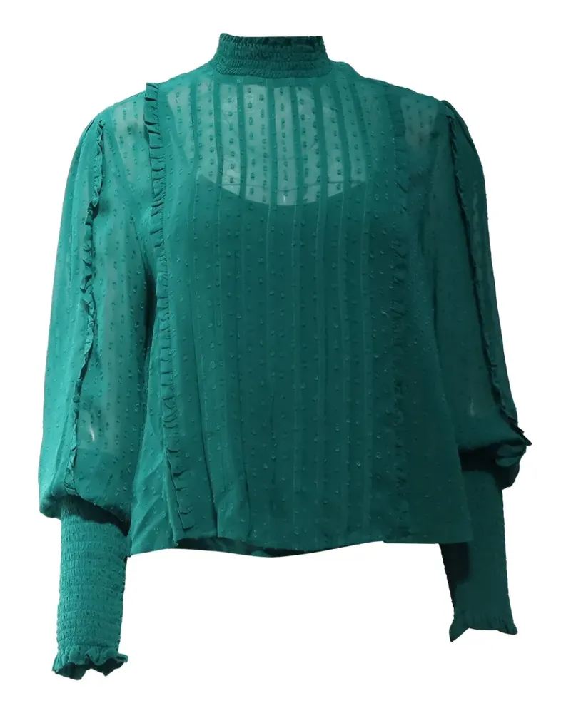 FARM Rio Bluse mit Rüschen - Grün Grün