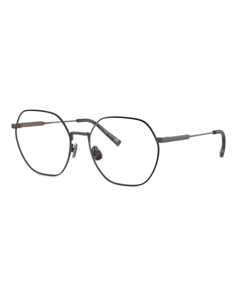 Brunello Cucinelli Brille mit rundem Gestell - Schwarz Schwarz