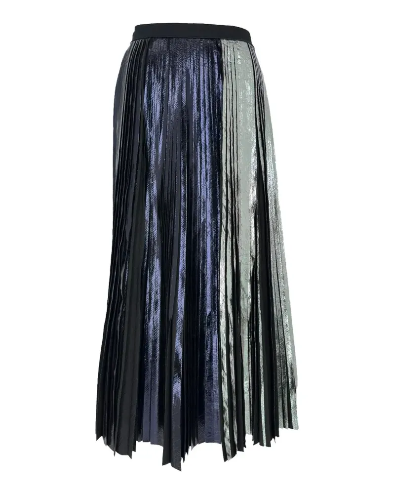 Proenza Schouler pleated metallic skirt - Schwarz Schwarz