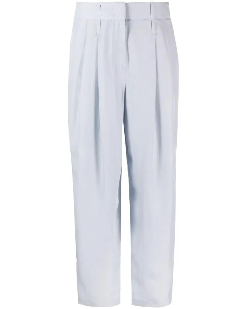 Giorgio Armani Tapered-Hose aus Seide - Blau Blau