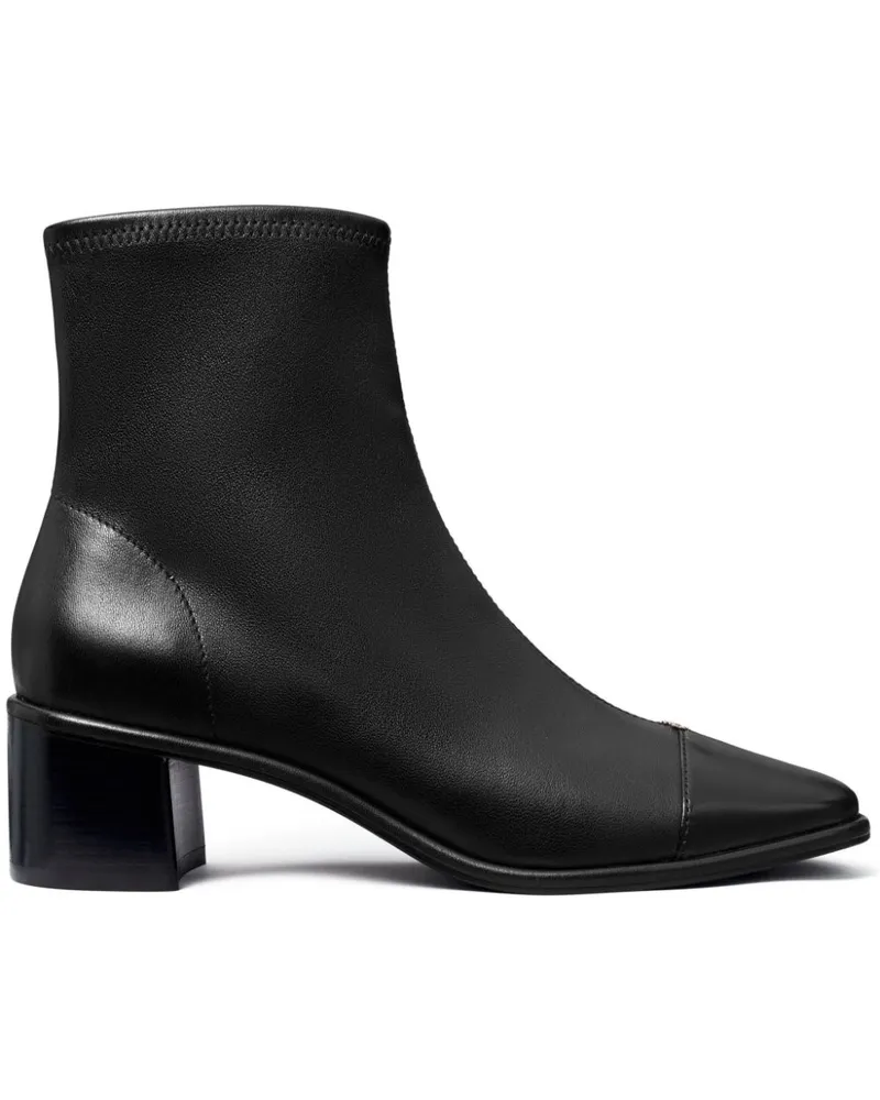 Tory Burch Stiefeletten mit Kontrastkappe 50mm - Schwarz Schwarz