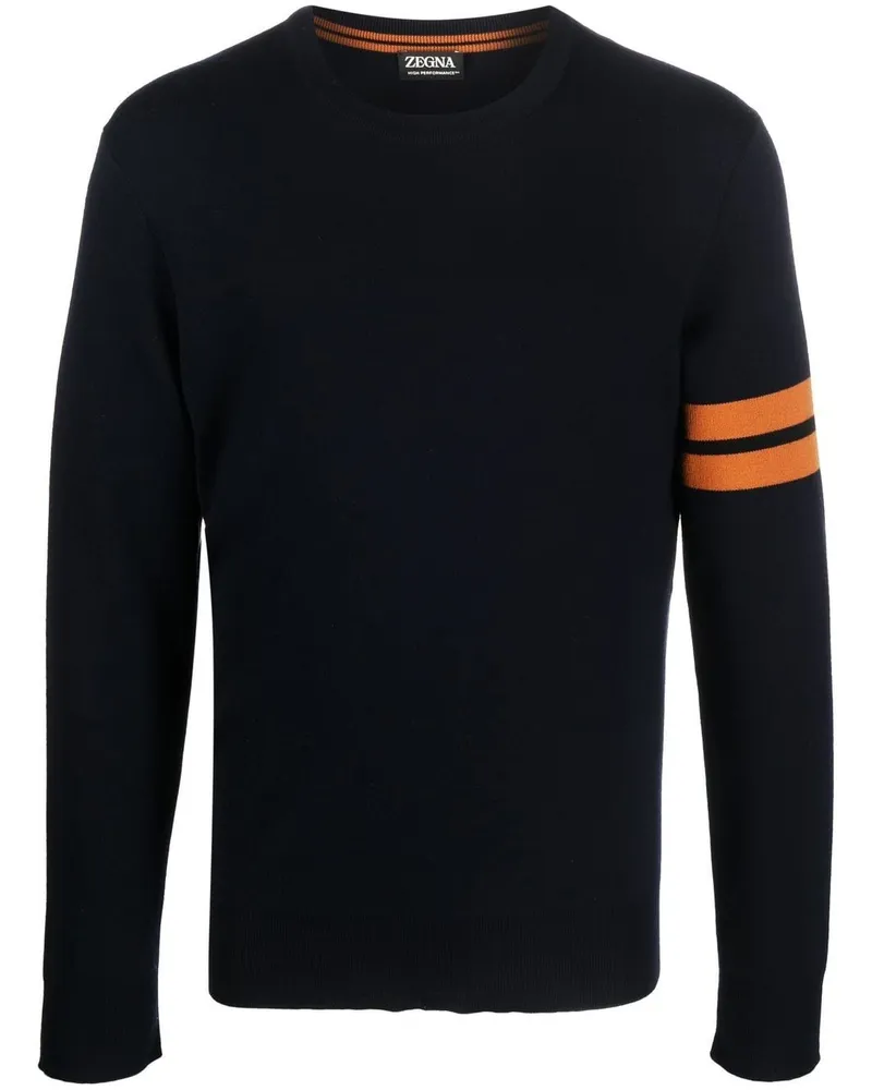 Ermenegildo Zegna Pullover mit Streifendetail - Blau Blau