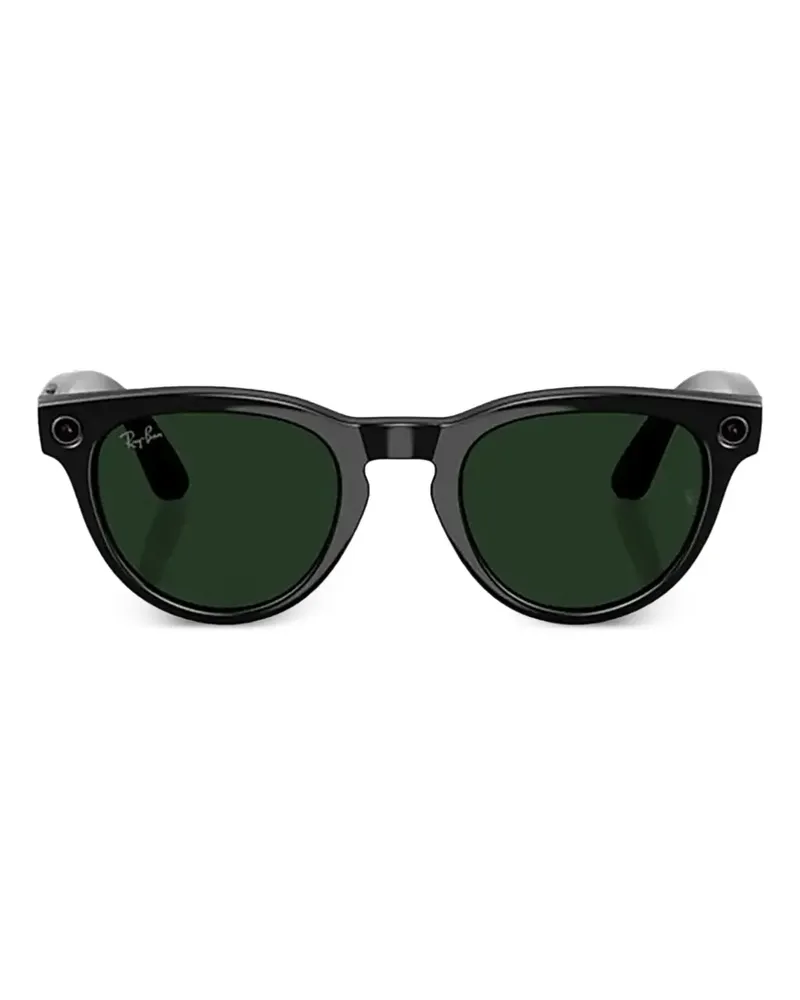 Ray Ban Meta Headliner Sonnenbrille mit rundem Gestell - Schwarz Schwarz