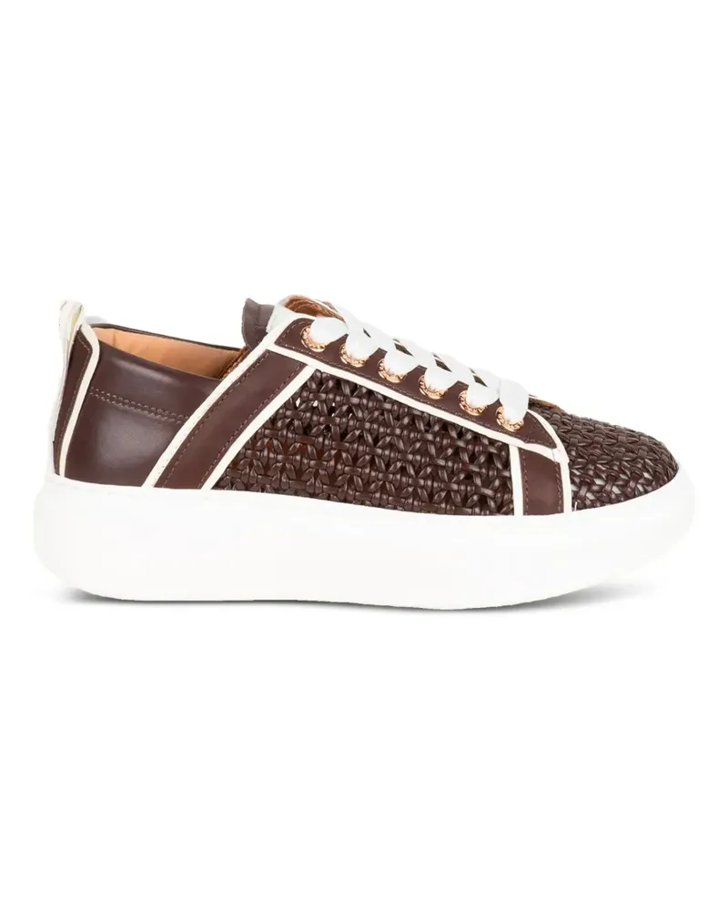 Alexander Smith Wembley interwoven-panel sneakers - Braun Braun