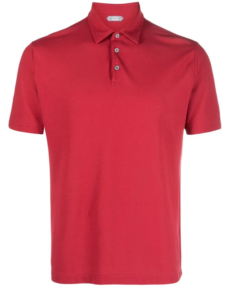 Zanone Klassisches Poloshirt Rot