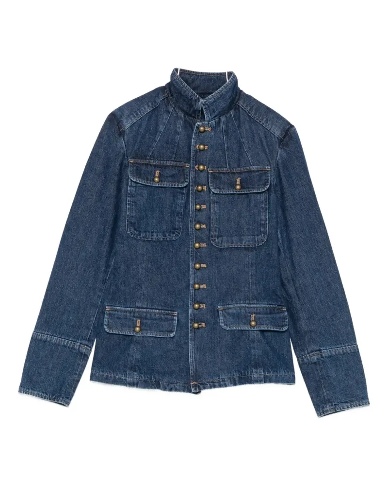 Ralph Lauren Jeansjacke mit Knopfverschluss - Blau Blau