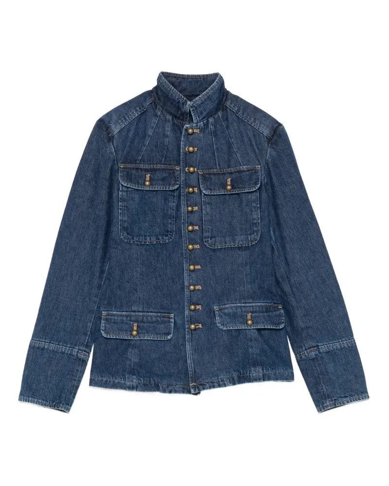 Ralph Lauren Jeansjacke mit Knopfverschluss - Blau Blau
