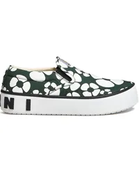 Marni x Carhartt Slip-On-Sneakers mit Blumen Grün