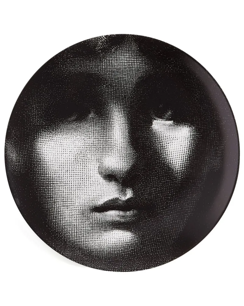 Fornasetti Tema e Variazioni N.103 Wandteller Schwarz