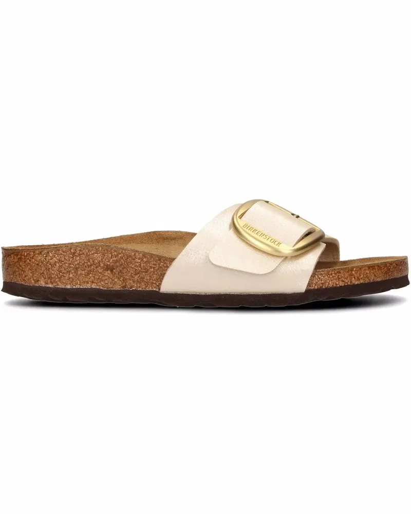 Birkenstock Madrid Pantoletten mit großer Schnalle - Weiß Weiß