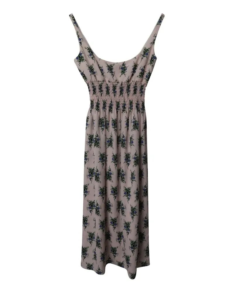 EMILIA WICKSTEAD Gesmoktes Giovanna Kleid mit Blumenprint - Rosa Rosa