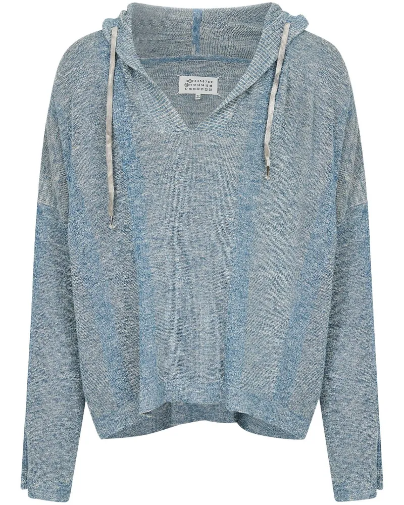 Maison Margiela Hoodie mit V-Ausschnitt - Blau Blau