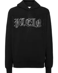 Philipp Plein Hoodie mit Gothic Plein-Print Schwarz