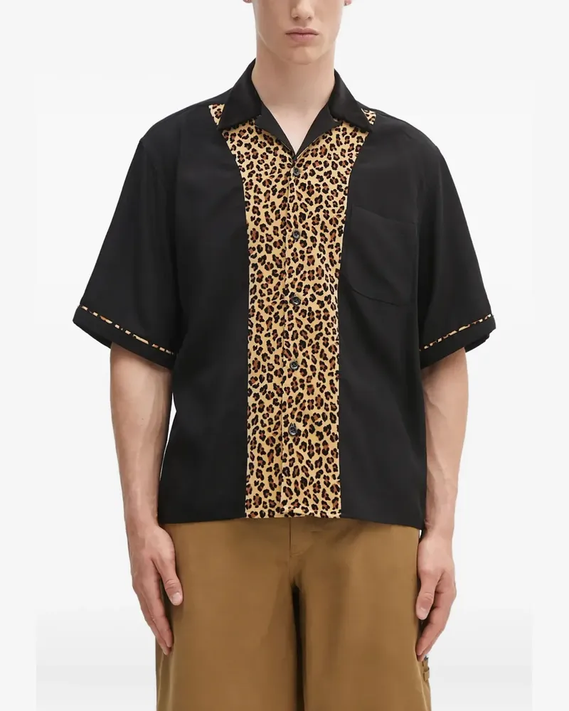 Wacko Maria Hemd mit Leoparden-Print - Schwarz Schwarz