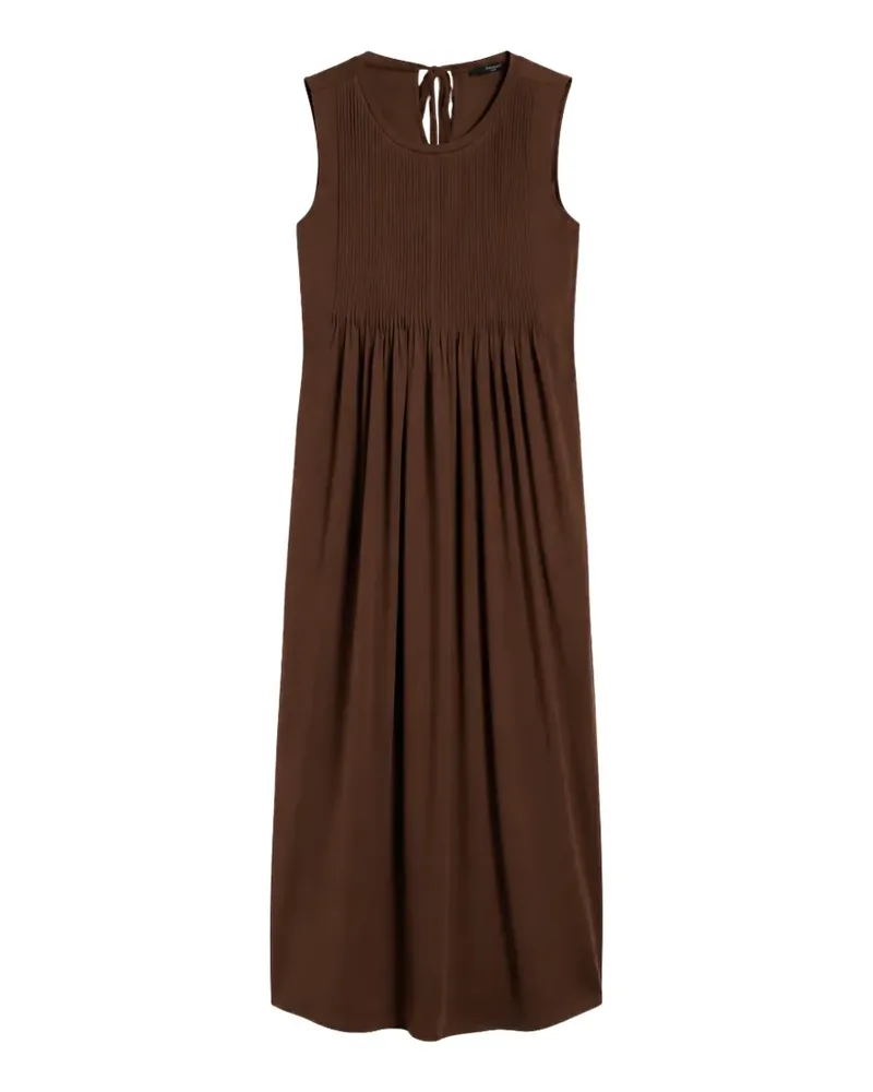 Max Mara pleated sleeveless midi dress - Braun Braun