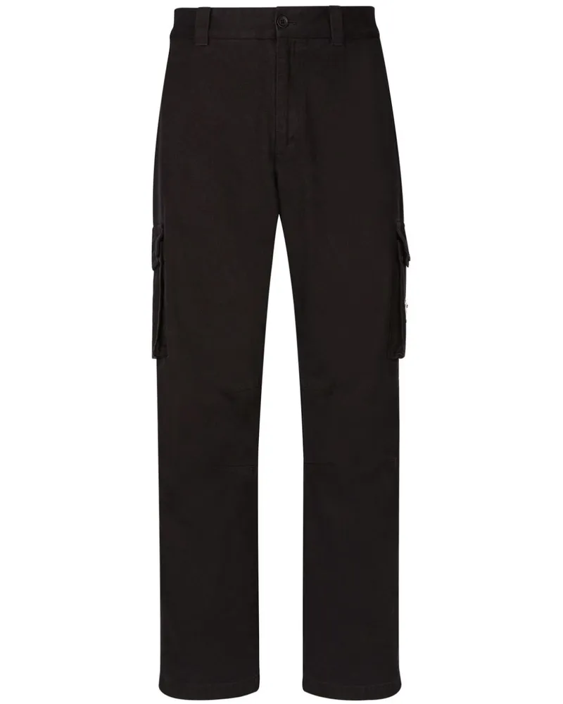 Dolce & Gabbana Cargohose mit Logo-Schild - Blau Blau