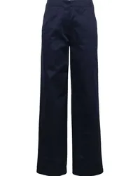 Emporio Armani Weite Chino mit hohem Bund Blau