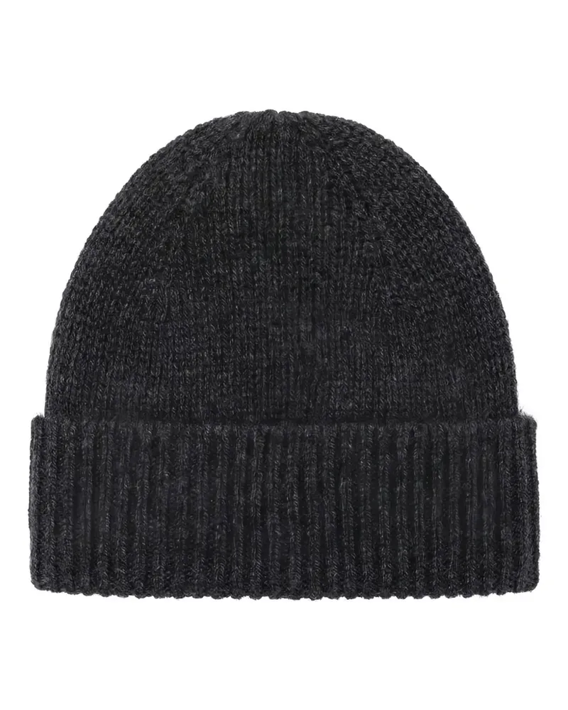 Roberto Collina Gerippte Beanie - Grau Grau