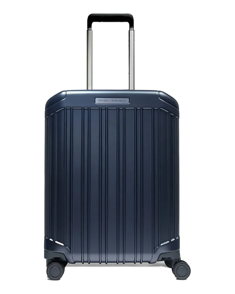 Piquadro logo-plaque cabin suitcase - Blau Blau