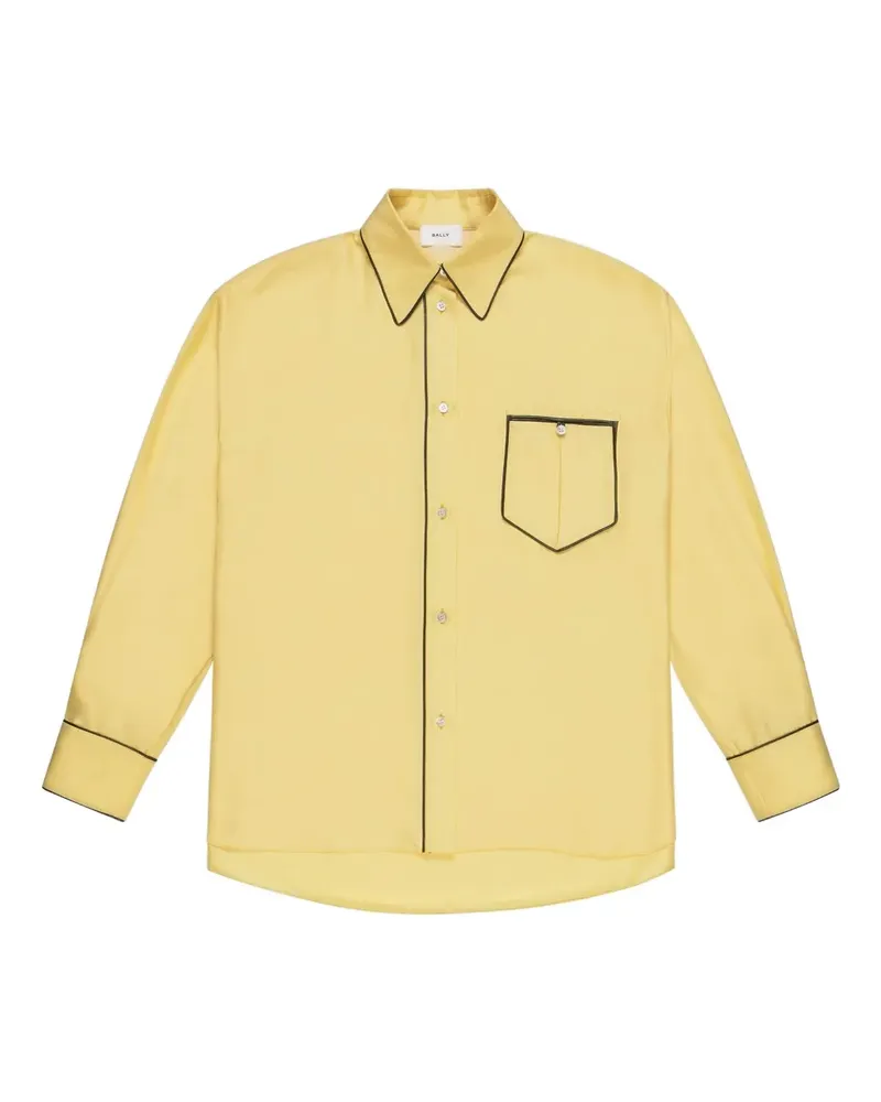 Bally Hemd aus Seide - Gelb Gelb