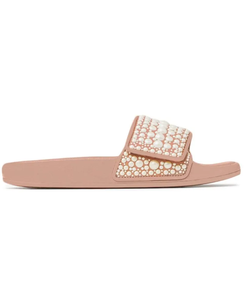 Jimmy Choo Pantoletten mit Perlen - Rosa Rosa