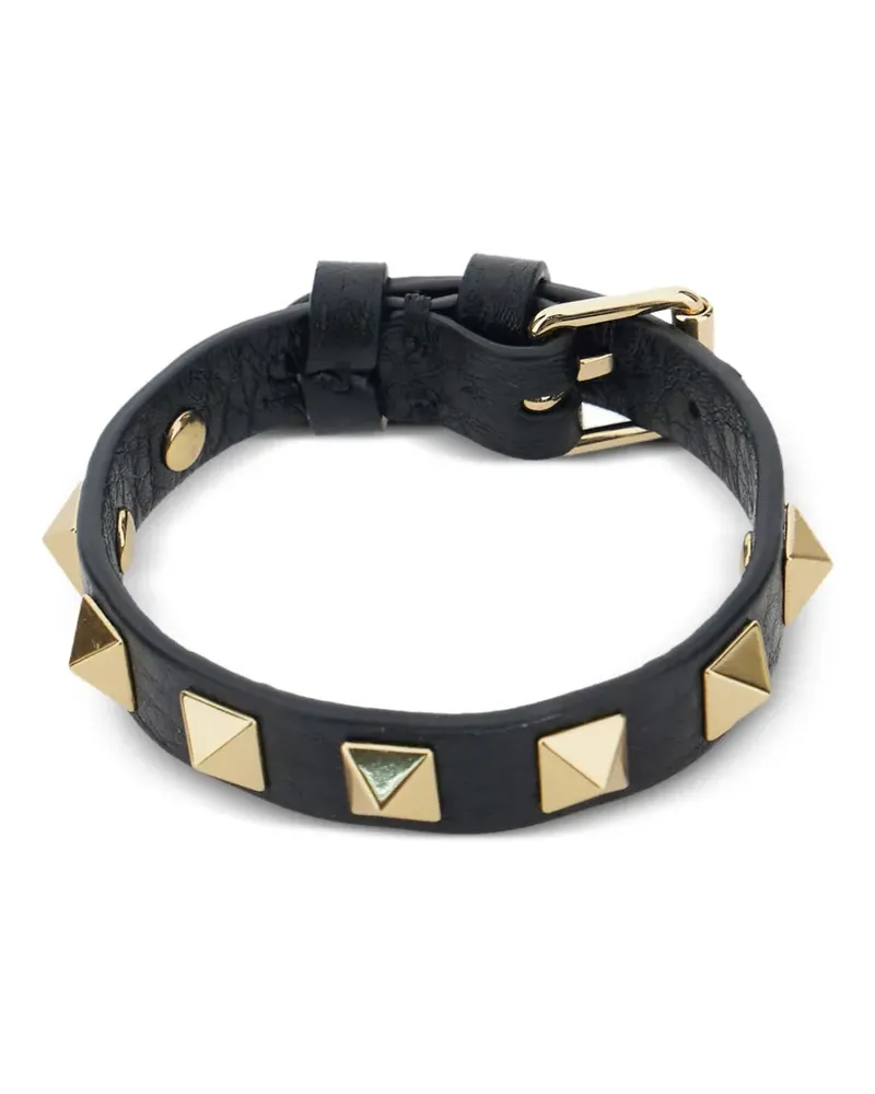 Valentino Garavani Rockstud Armband aus Leder - Schwarz Schwarz