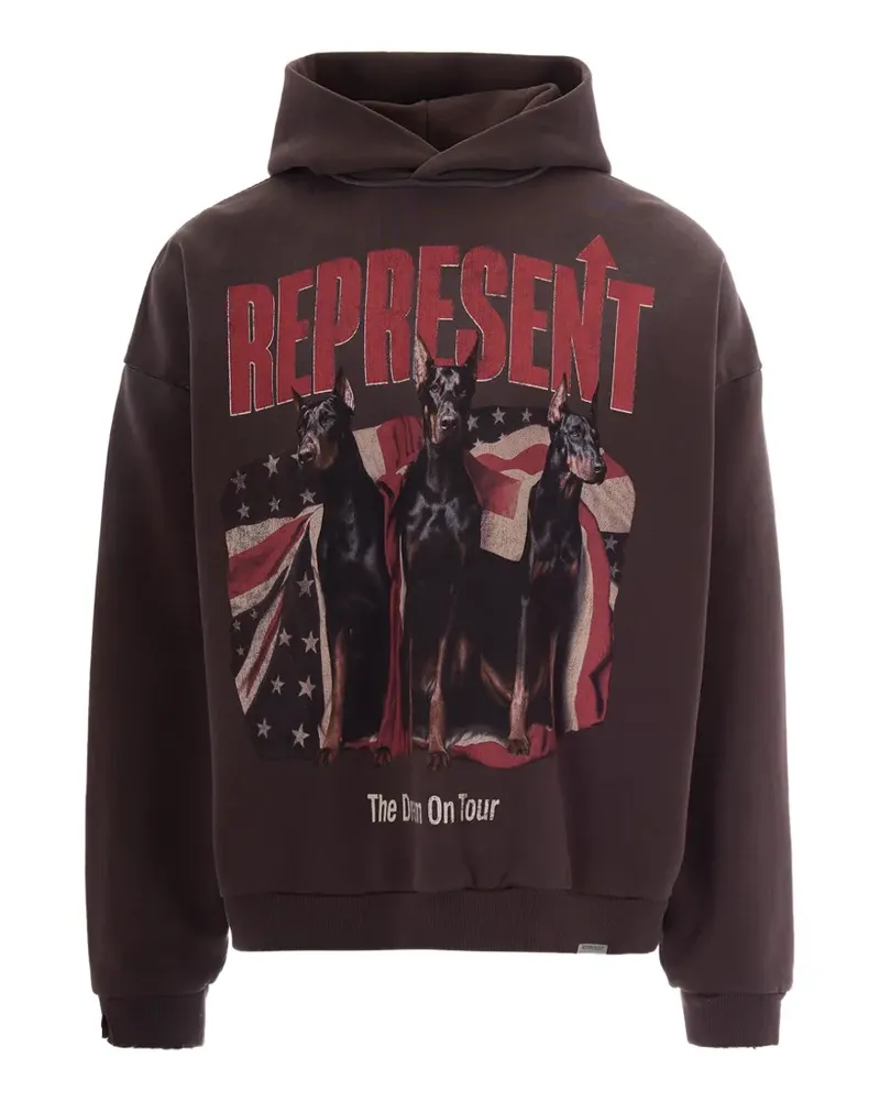 REPRESENT graphic hooded sweatshirt - Braun Braun