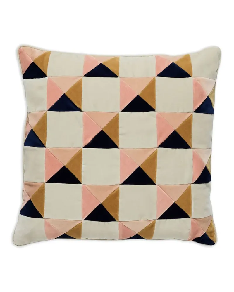 Christina Lundsteen Bonnie checkerboard cushion - Nude Nude