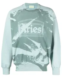 Aries Sweatshirt mit Bleach-Effekt Blau