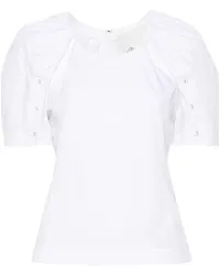 3.1 phillip lim Bloom Bluse mit Falten Weiß