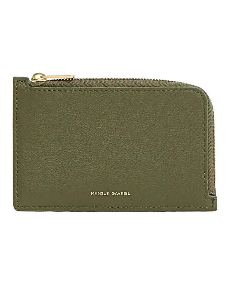 Mansur Gavriel Portemonnaie mit Logo-Schild - Grün Grün