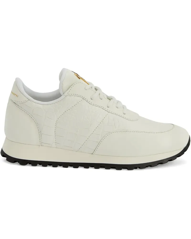 Giuseppe Zanotti Jimi Sneakers mit Kroko-Optik - Weiß Weiß