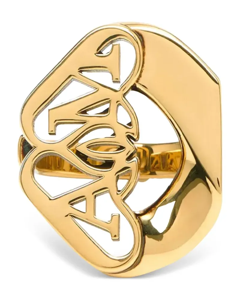 Alexander McQueen Seal Ring mit Logo-Motiv - Gold Gold