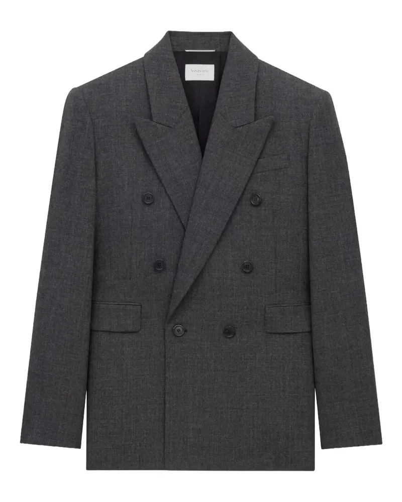Saint Laurent Doppelreihiges Sakko - Schwarz Schwarz