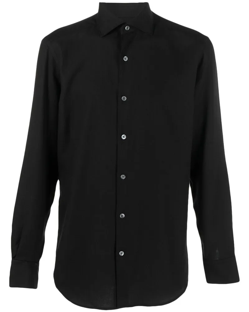 Ermenegildo Zegna Klassisches Hemd - Schwarz Schwarz