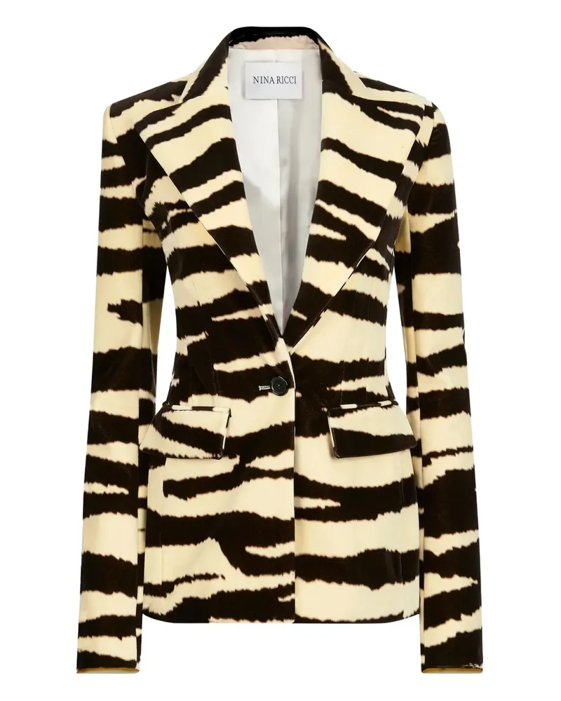 Nina Ricci Blazer mit Zebra-Print - Braun Braun