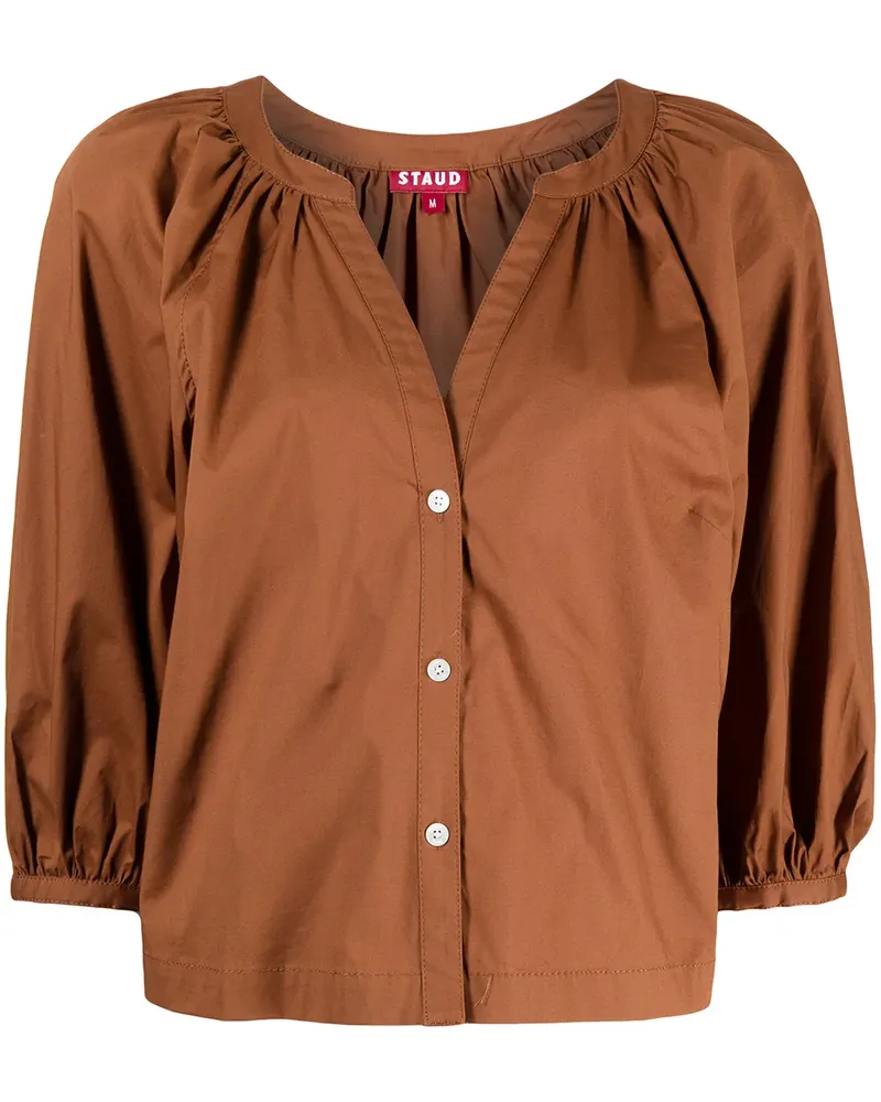 STAUD Bluse mit Muster - Braun Braun