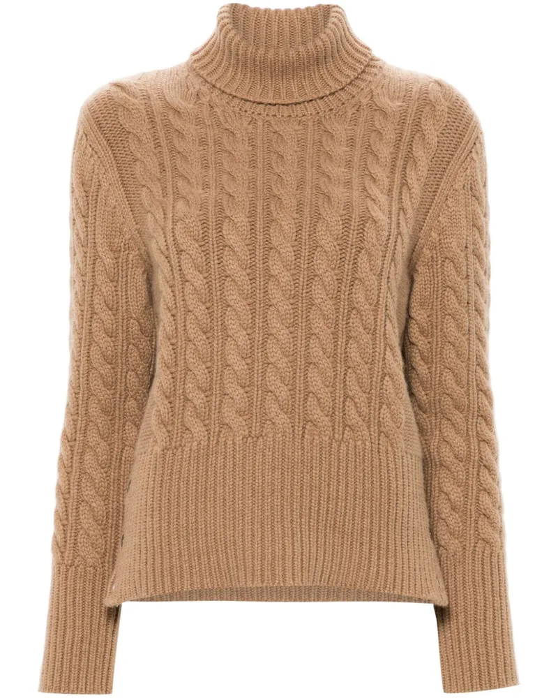 Thom Browne Kaschmirpullover mit Zopfmuster - Braun Braun