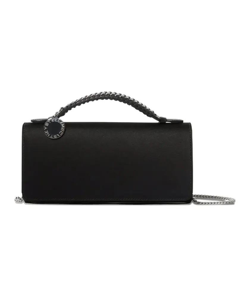 Stella McCartney Falabella Clutch mit Flechthenkel - Schwarz Schwarz