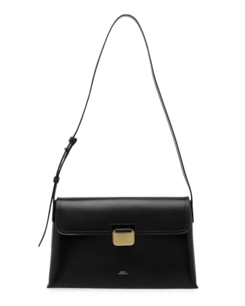 A.P.C. Simone Schultertasche mit Schnallenverschluss - Schwarz Schwarz