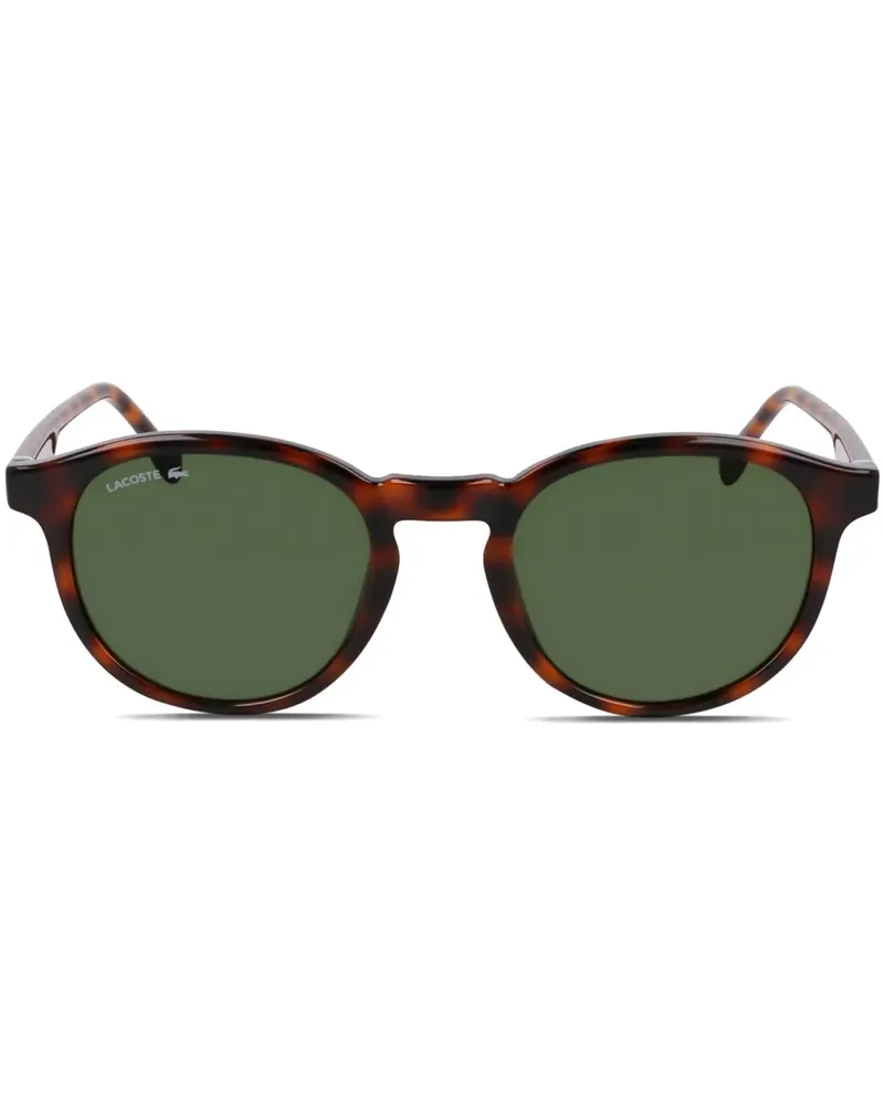 Lacoste Sonnenbrille mit Logo-Print - Braun Braun