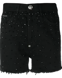 Philipp Plein Shorts mit Kristallen Schwarz