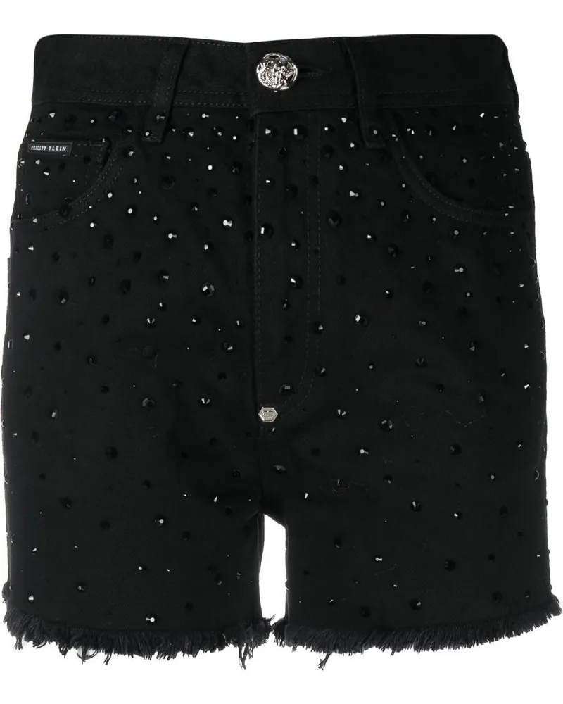 Philipp Plein Shorts mit Kristallen - Schwarz Schwarz