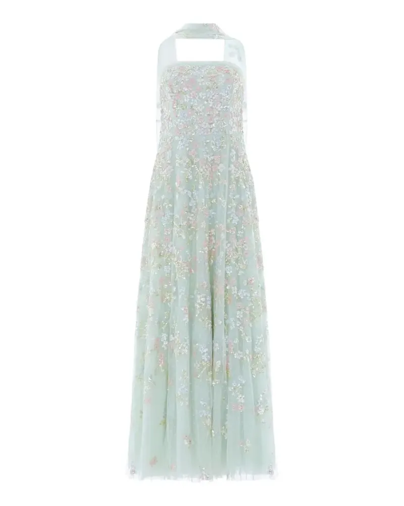 Needle & Thread Forget-Me-Not strapless maxi dress - Grün Grün