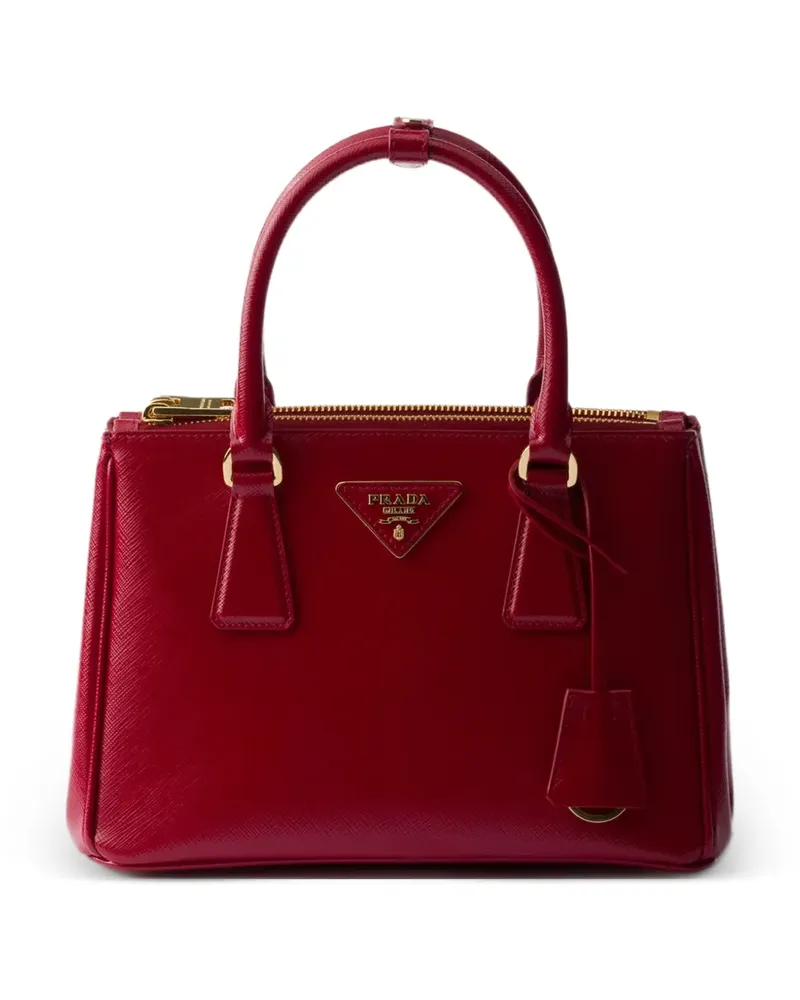 Prada Galleria small patent Saffiano leather bag - Rot Rot