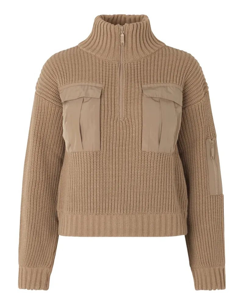 Baum und Pferdgarten Gerippter Pullover mit Reißverschluss - Braun Braun