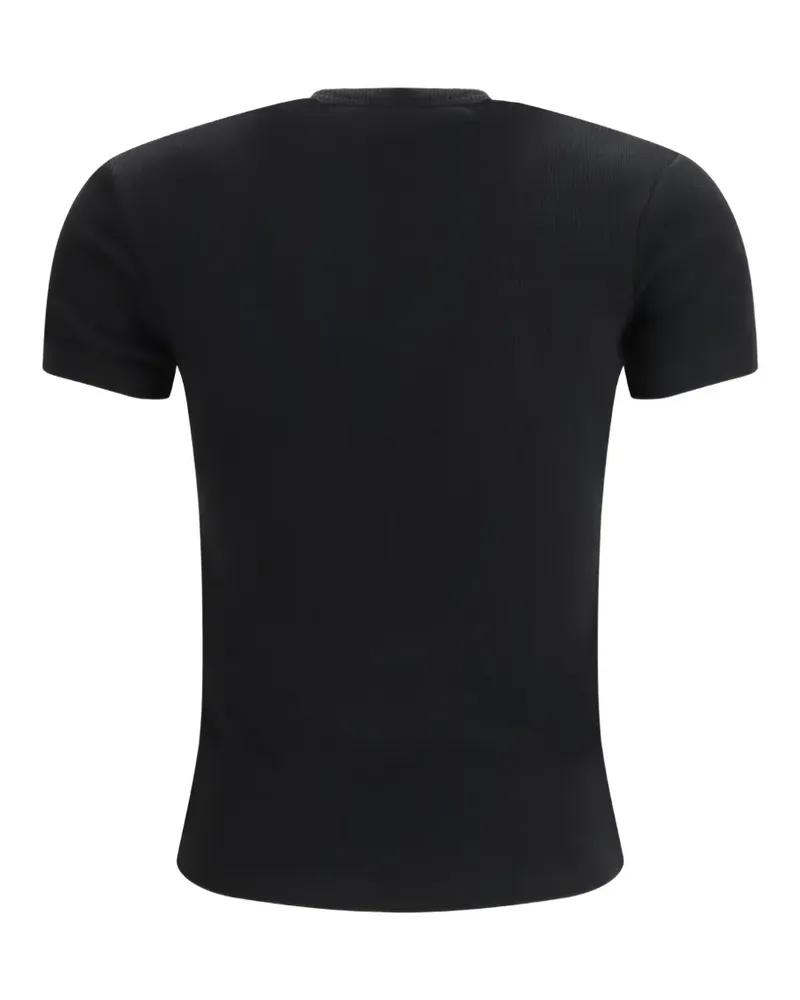 OFF-WHITE ribbed T-shirt - Schwarz Schwarz