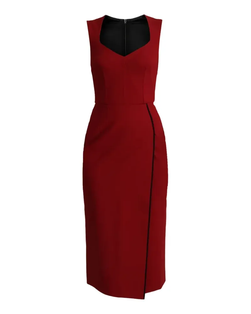 Dolce & Gabbana Midikleid mit Paspeln - Rot Rot