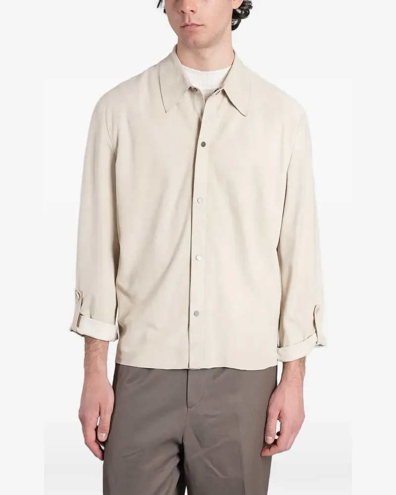 Salvatore Santoro Hemdjacke mit Wildleder-Finish - Nude Nude